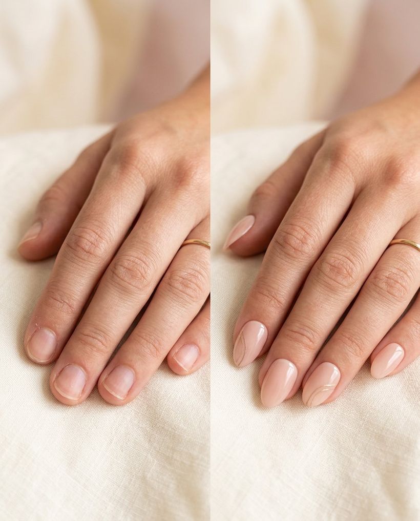 Bare nails to finished nails